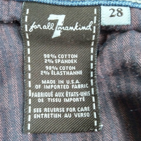 7 For All Mankind Blue Ankle & Cropped Jeans - Picture 8 of 10